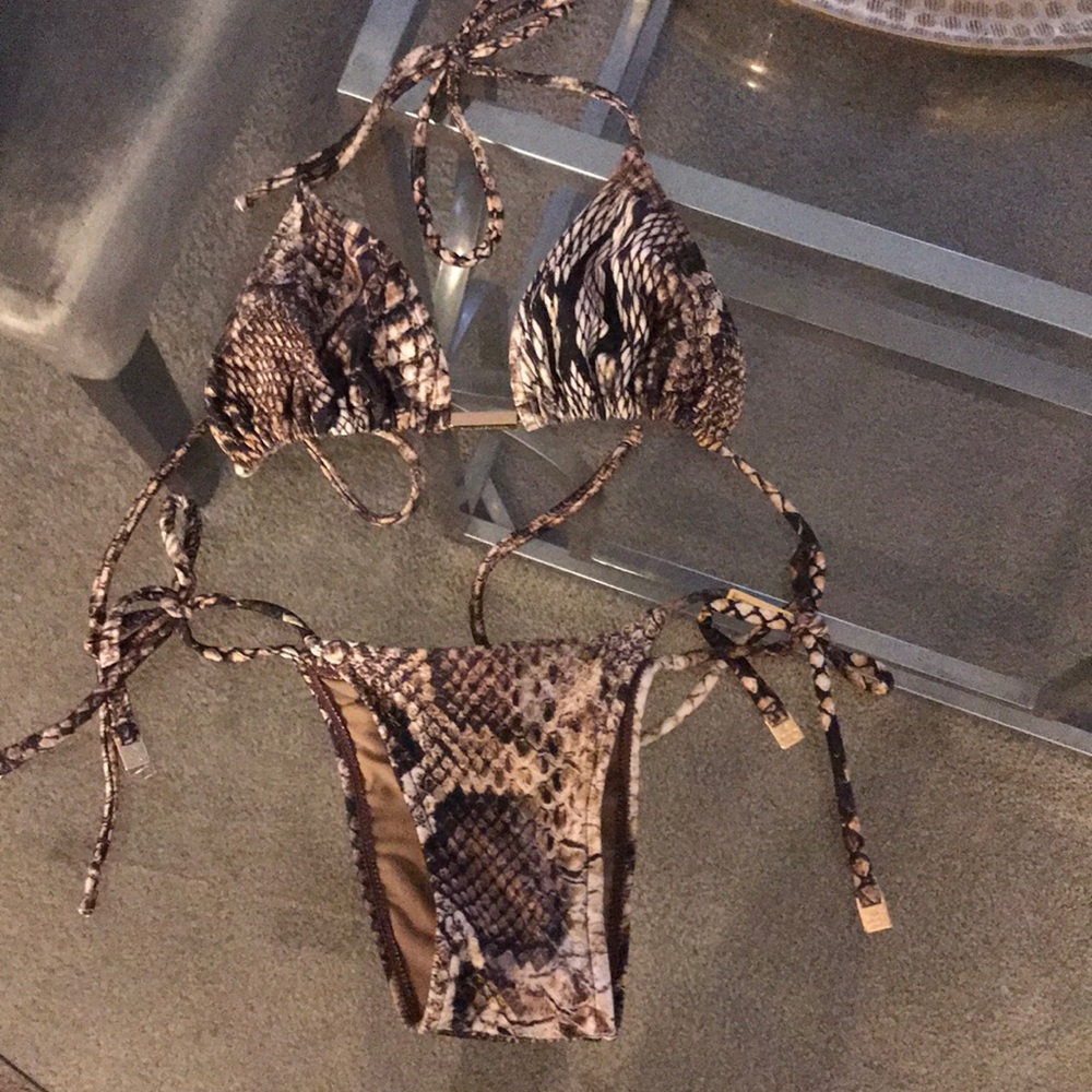 Snake print brazilian bikini